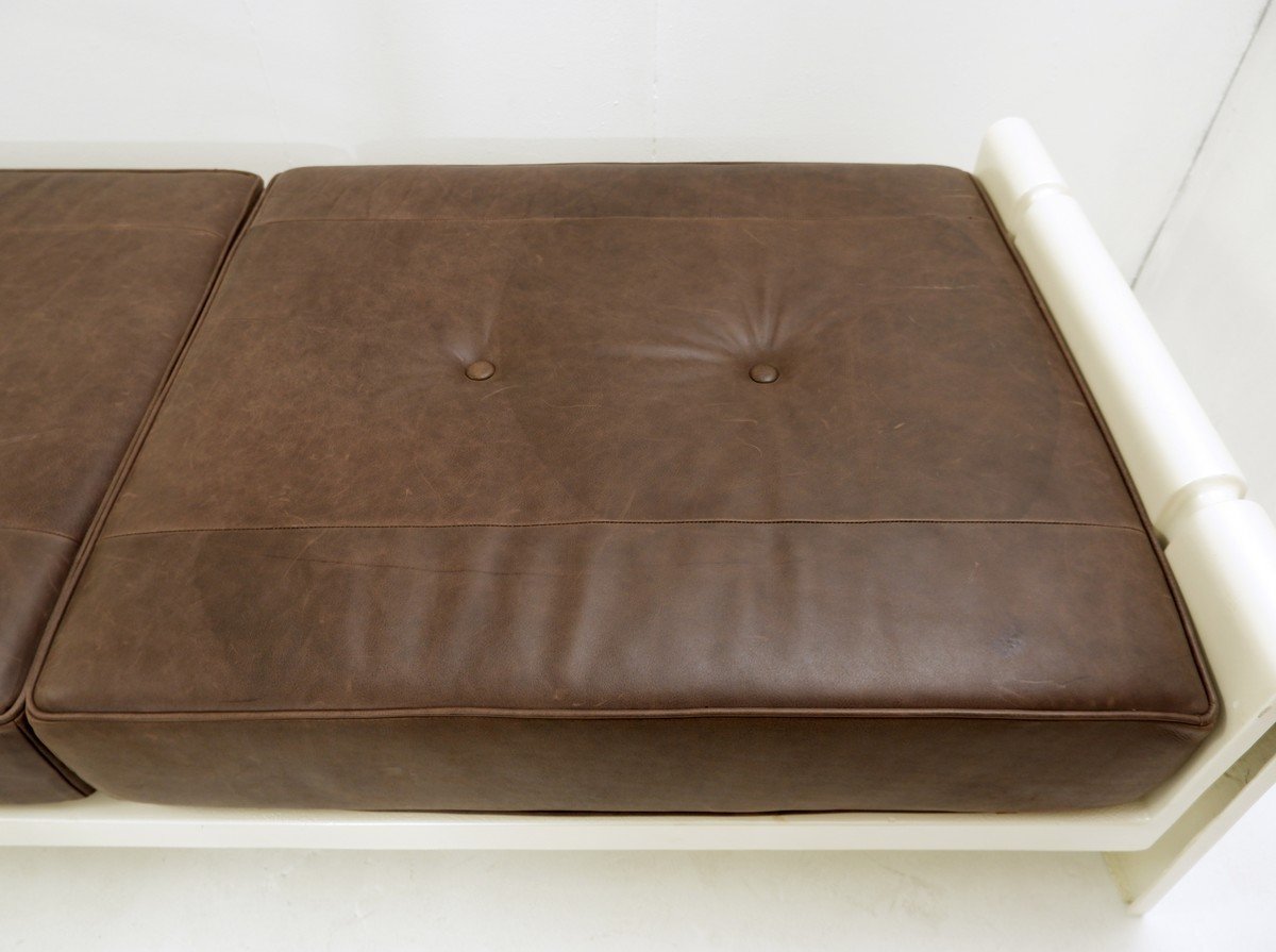 Daybed In Leather And Fiberglass By Rodolfo Bonetto - Italy 1969-photo-2