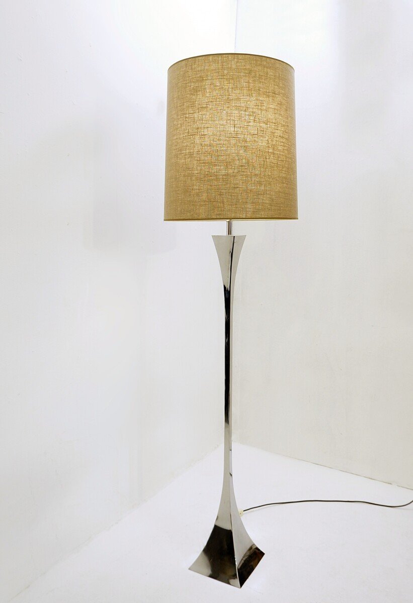 Lampadaire Italien En Chrome De A. Tonello & A. Montagna Grillo Pour High Society - 1970s