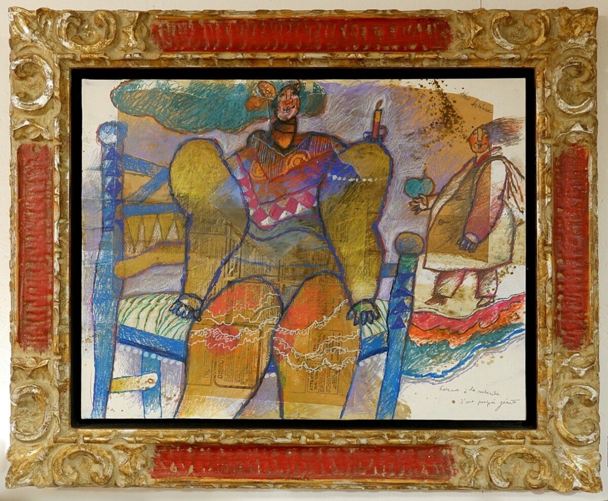 Mixed Media And Collage On Canvas By Théo Tobiasse (1927-2012)