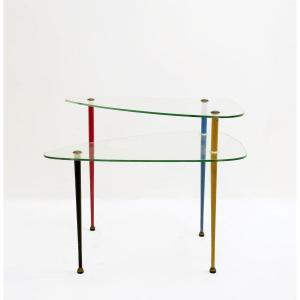 Table d'Appoint "arlecchino" Par Edoardo Paoli Pour Vitrex, 1950