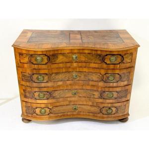 German Walnut Wood Commode, 18th Century