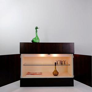 Bar Dressoir En Bois, Verre Et Plastique Par De Coene