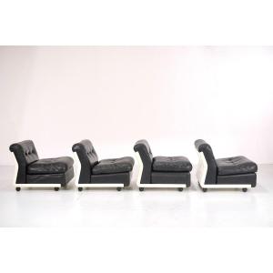 Set Of Amanta Lounge Armchairs By Mario Bellini For C&b Italia - 1960s