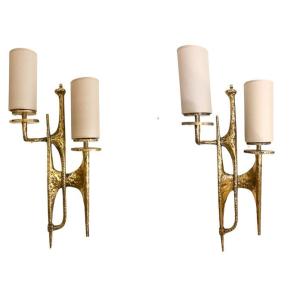 Pair Of Wall Sconces By Felix Agostini - 1990s