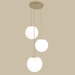 Grand lustre à globes en opaline pour Glashütte Limburg, Allemagne, années 1970