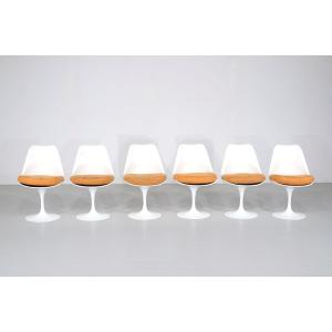 Lot de 6 chaises Tulip par Eero Saarinen pour Knoll International - 1981