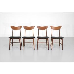 Set de 4 chaises danoises en teck - 1960s