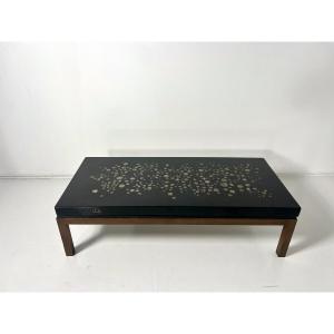 Black Resin Coffee Table By Ado Chale, Belgium