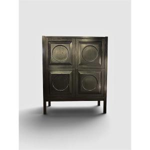 De Coene Black Cabinet In Solid Oak