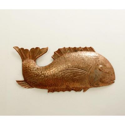 Decorative Venetian Fish In Embossed Copper