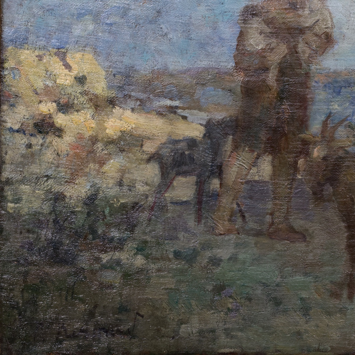 Ecole française, Faustulus apporte Romulus et Remus à Acca Larentia, huile sur toile, 1908-photo-5
