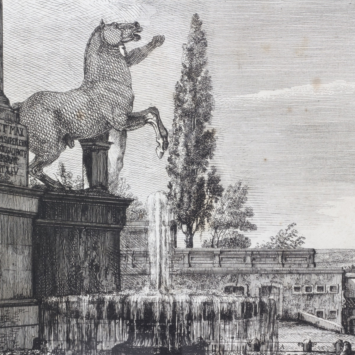 Luigi Rossini, Vue ces colosses du Quirinal, Antichità Romane, taille-douce, Rome, 1819-photo-5
