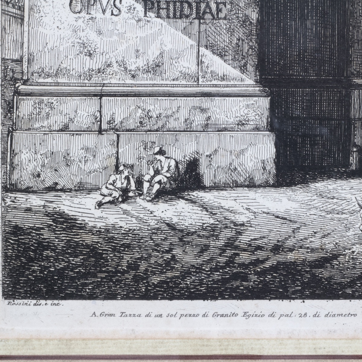 Luigi Rossini, Vue ces colosses du Quirinal, Antichità Romane, taille-douce, Rome, 1819-photo-6