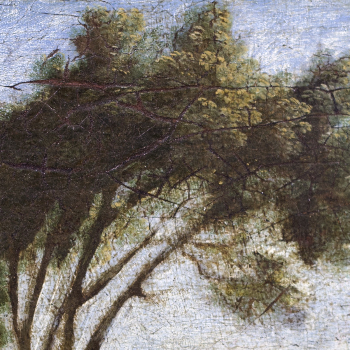 Ecole française, Paysage animé, Fuite en Égypte ?, huile sur toile, XVIIe siècle DLG Poussin-photo-3