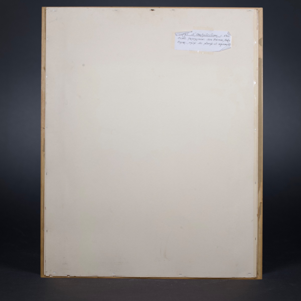 Large Architectural Project, School Of Fine Arts, Late 19th Century/1900, Wash, Pencil, Watercolor-photo-1