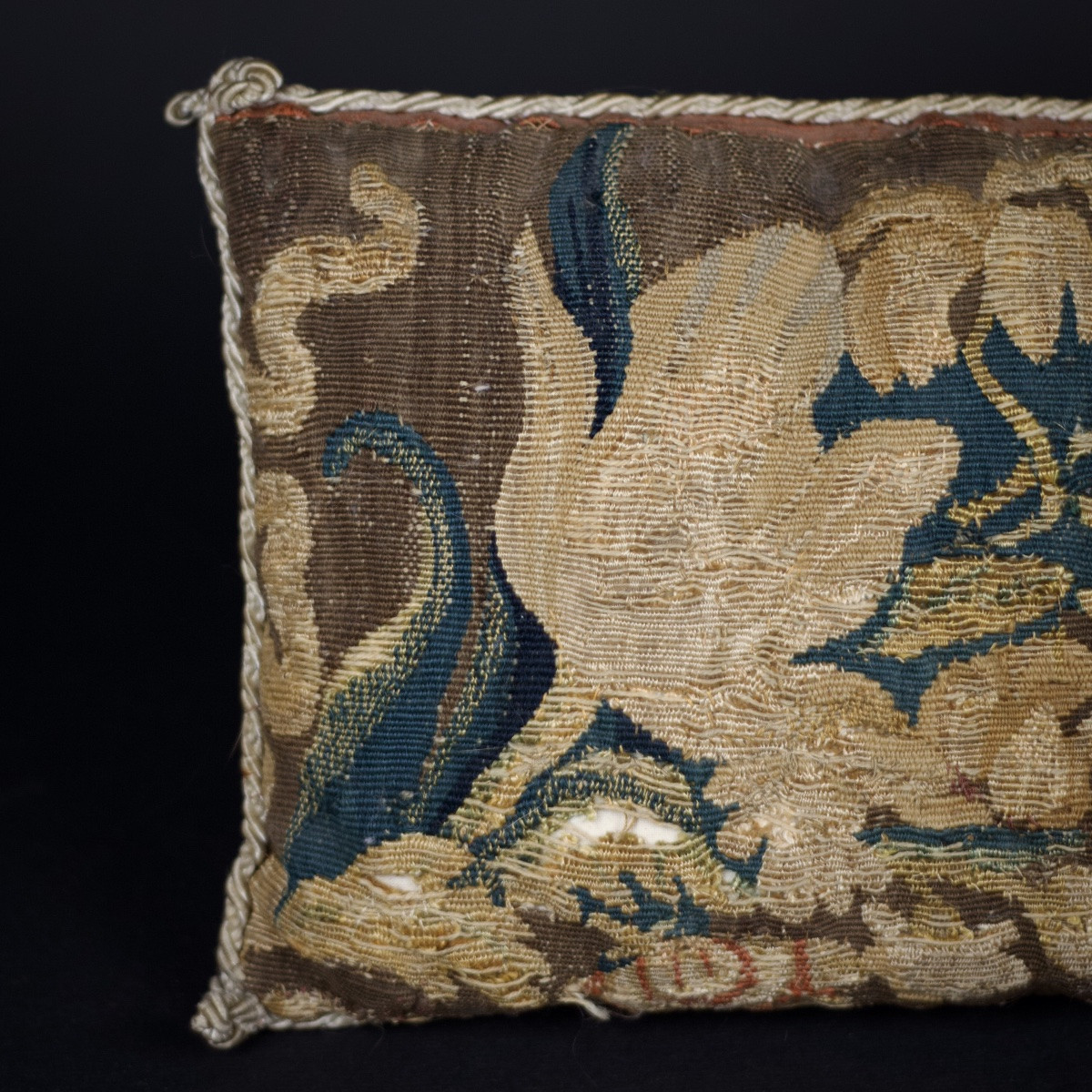 Cushion With Greenery Decoration, Aubusson Tapestry, 17th-18th Century-photo-2