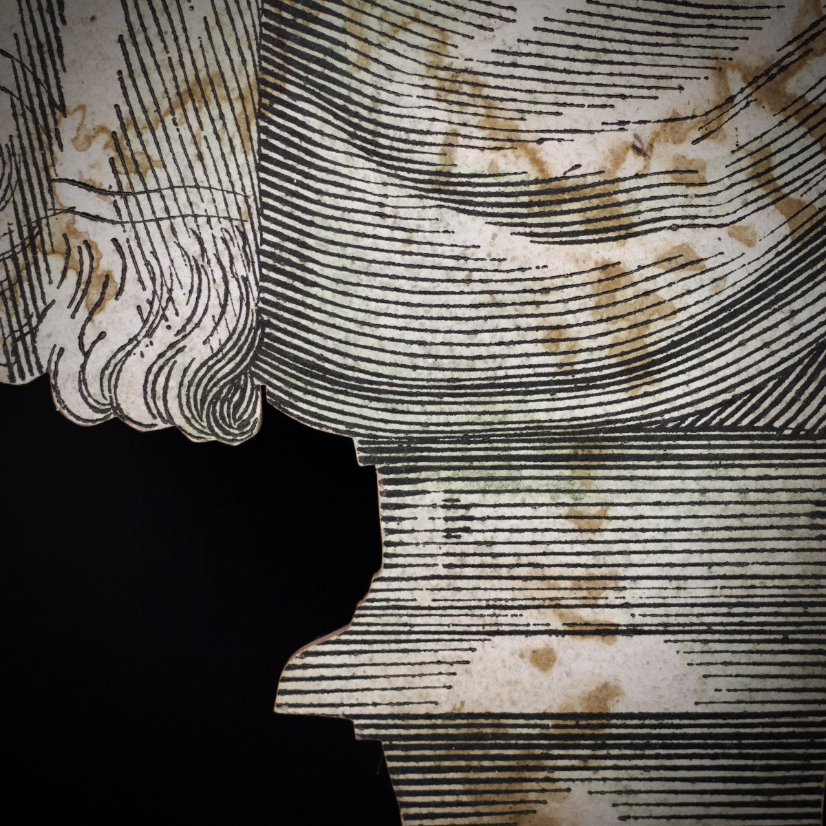 Bust Of The Emperor Vespasian, Theater Set In The Style Of Antiquity, Paper On Panel-photo-5