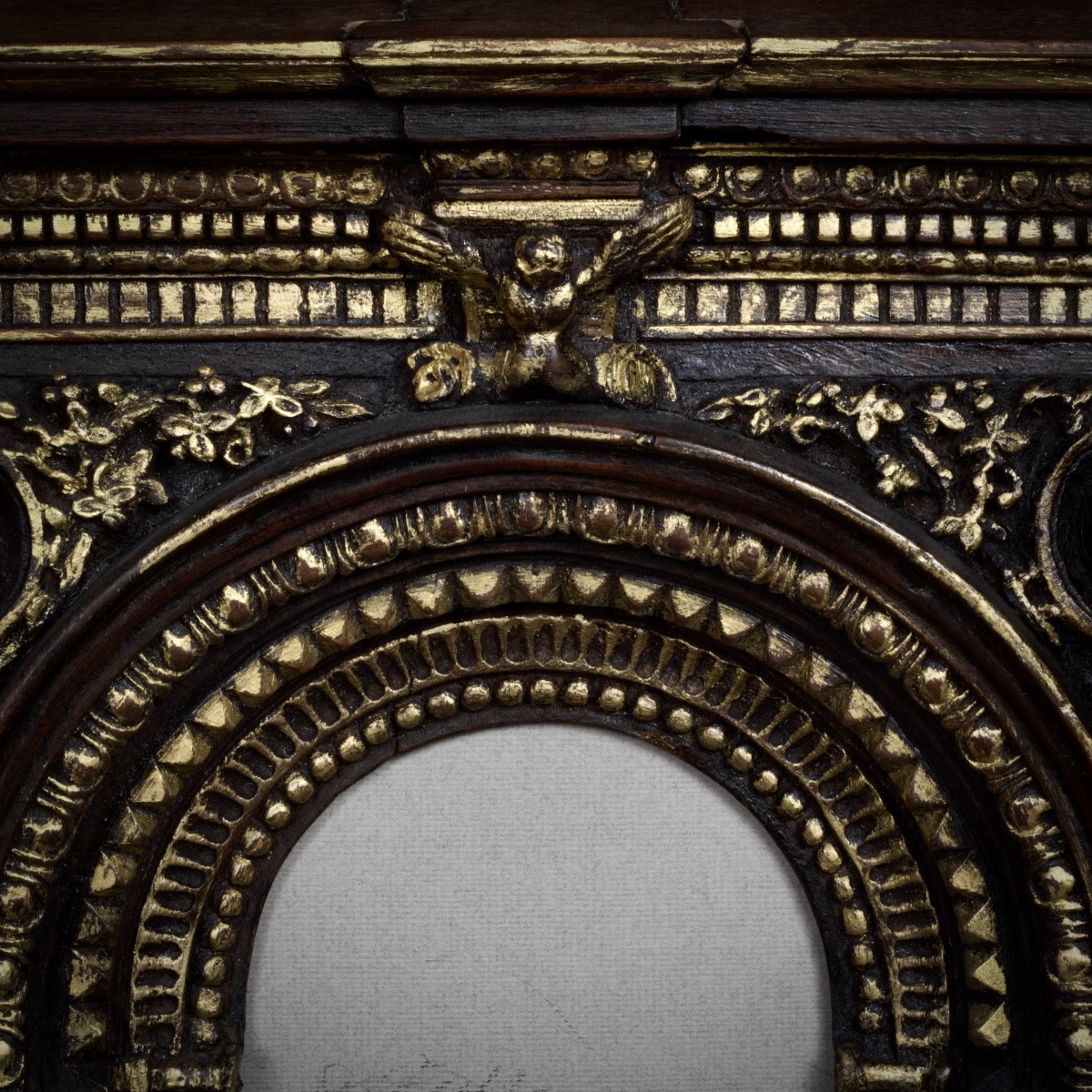 Aedicule Frame, Carved Wood, In The Style Of The Quattrocento/15th Century, Italy, 19th Century-photo-3