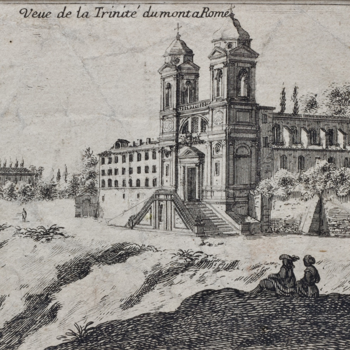 Israel Silvestre (after), View Of The Trinità Dei Monti Church In Rome (and Villa Medici)-photo-3