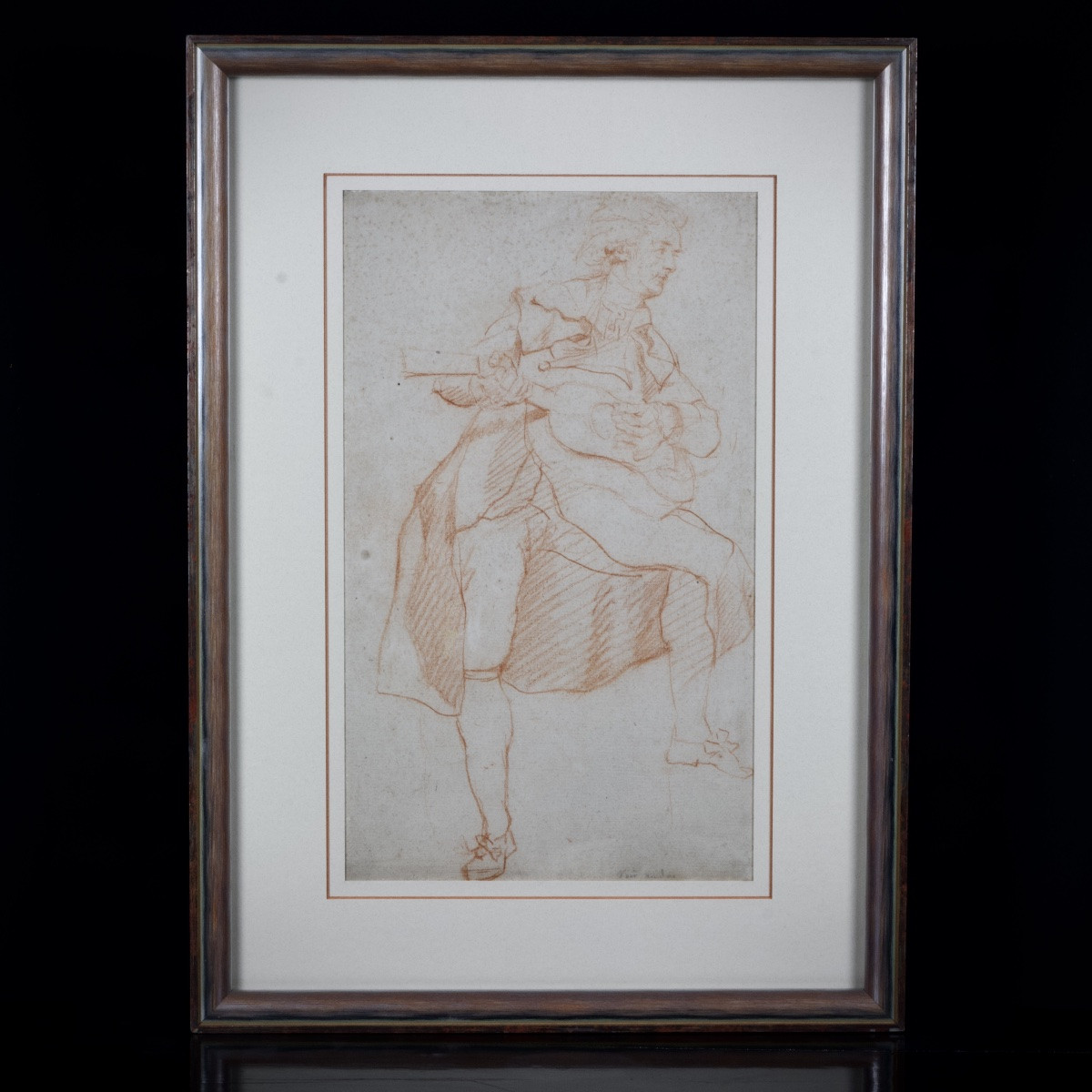 French School, Two Full-length Figures, Double-sided, In The Style Of Watteau, 18th Century -photo-2
