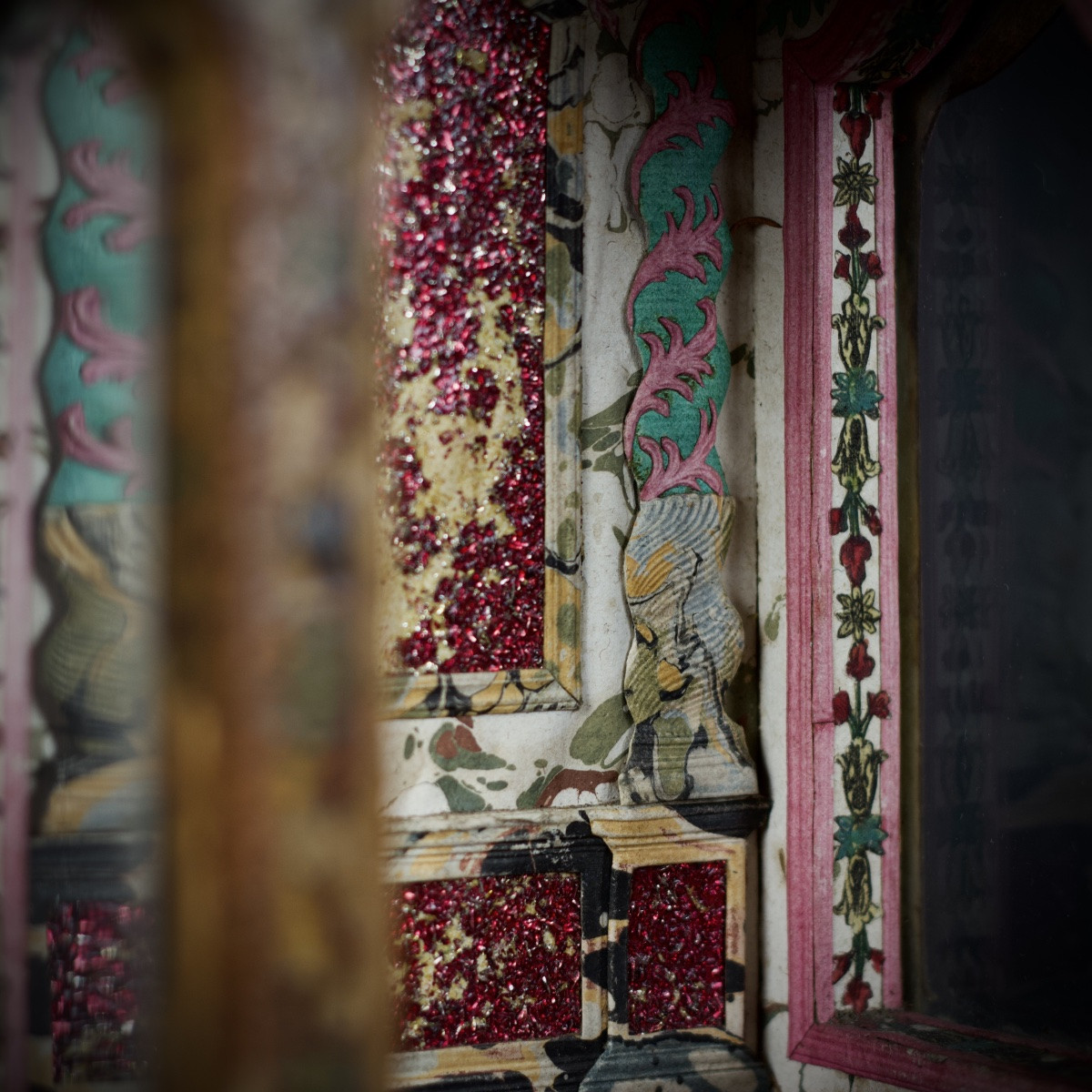 Small Display Case, Arte Povera And Miniature Altar Decoration In Faux Marble, Venice, 18th Century-photo-8