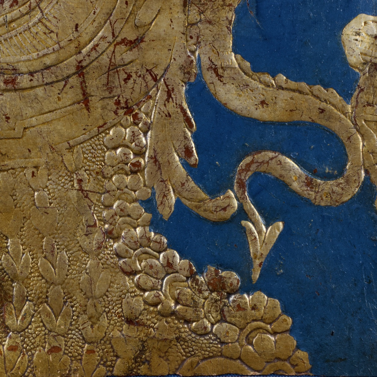 Cuir doré et gaufré au dragon, décor rocaille, Pays-Bas du Nord, 3e quart du XVIIIe siècle-photo-6