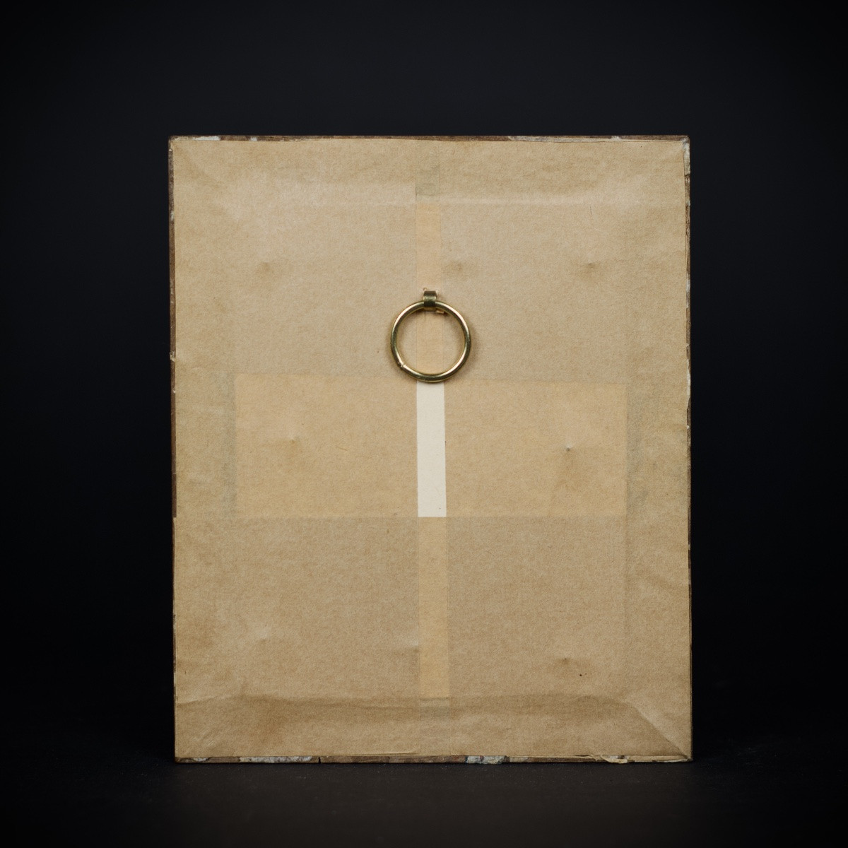 Allegory Of The Four Elements (?), Small Enhanced Engraving, Under Antique Glass, 18th Century-photo-1