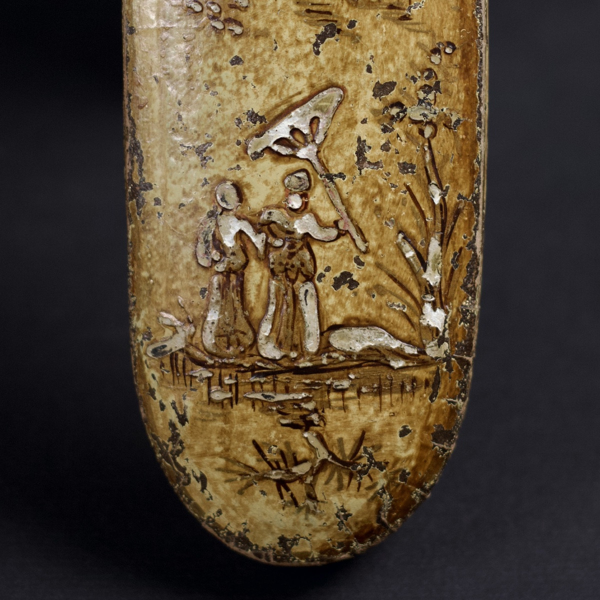 A Martin Varnish Spectacle Case Decorated With Chinoiserie, Pagodas And Figures, 18th Century-photo-6