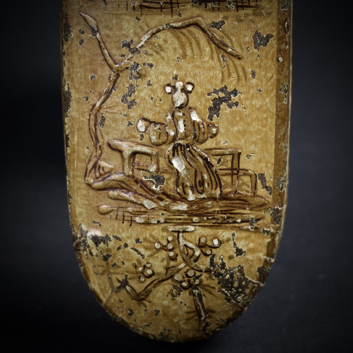 A Martin Varnish Spectacle Case Decorated With Chinoiserie, Pagodas And Figures, 18th Century-photo-8