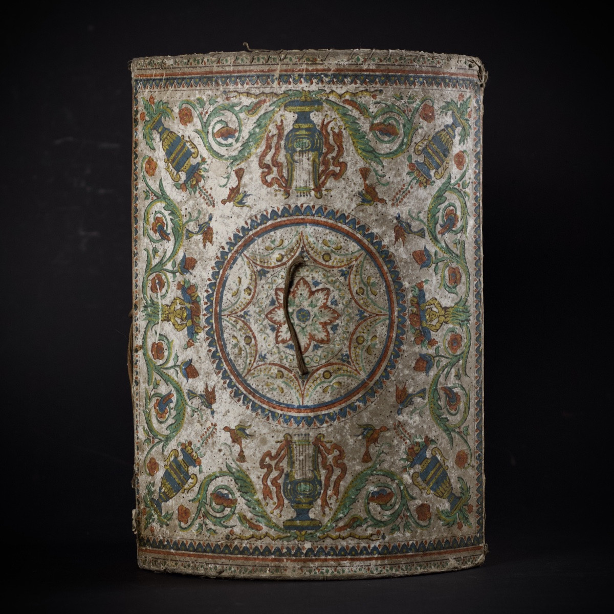 Toilet Box With Domed Lid Made Of Cardboard And Wallpaper, Toulouse, Early 19th Century-photo-2