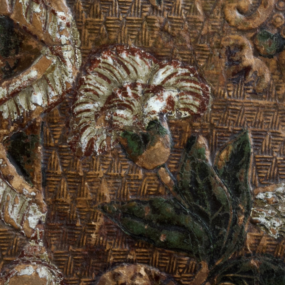 Sous-main en cuir gaufré polychrome dit "de Cordoue", Pays-Bas méridionaux, début XVIIIe-photo-5