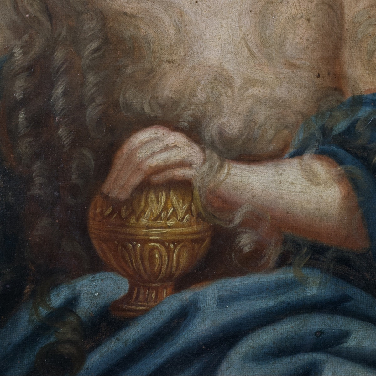 École française d'après Mignard, Madame de Ludres en Marie-Madeleine, huile sur toile, c. 1700-photo-7