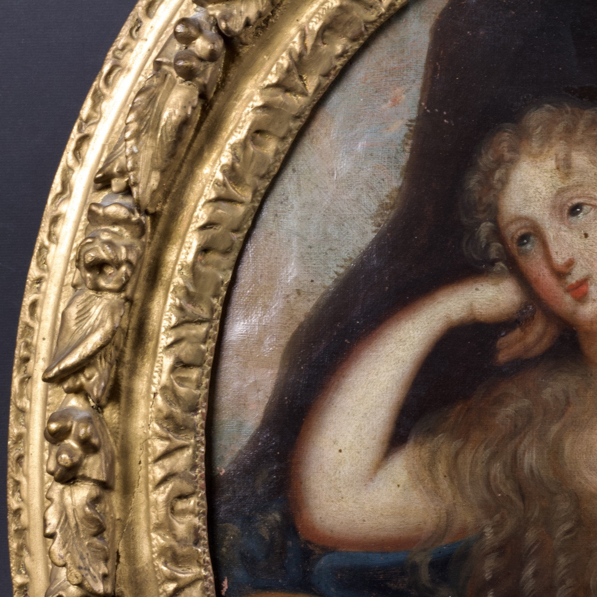 École française d'après Mignard, Madame de Ludres en Marie-Madeleine, huile sur toile, c. 1700-photo-8