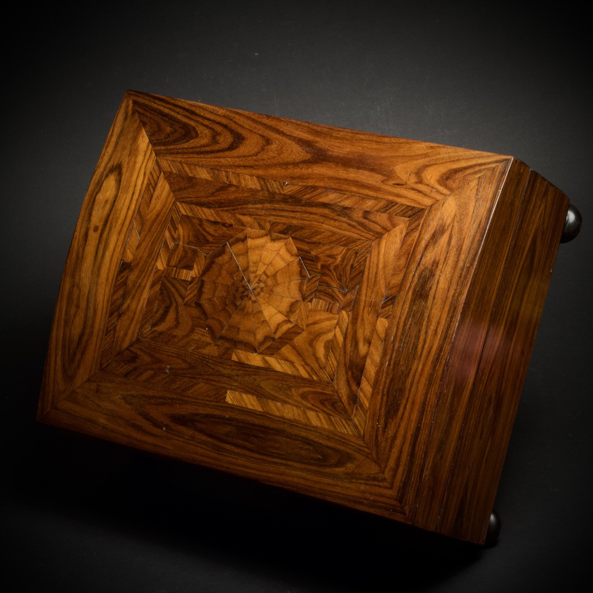 Large Writing Case With Domed Lid In Violet Wood Veneer, Late 17th/early 18th Century-photo-2