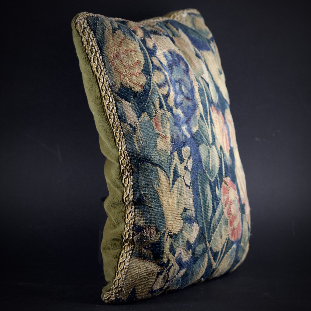 Large Decorative Cushion, 18th-century Aubusson Tapestry-photo-2