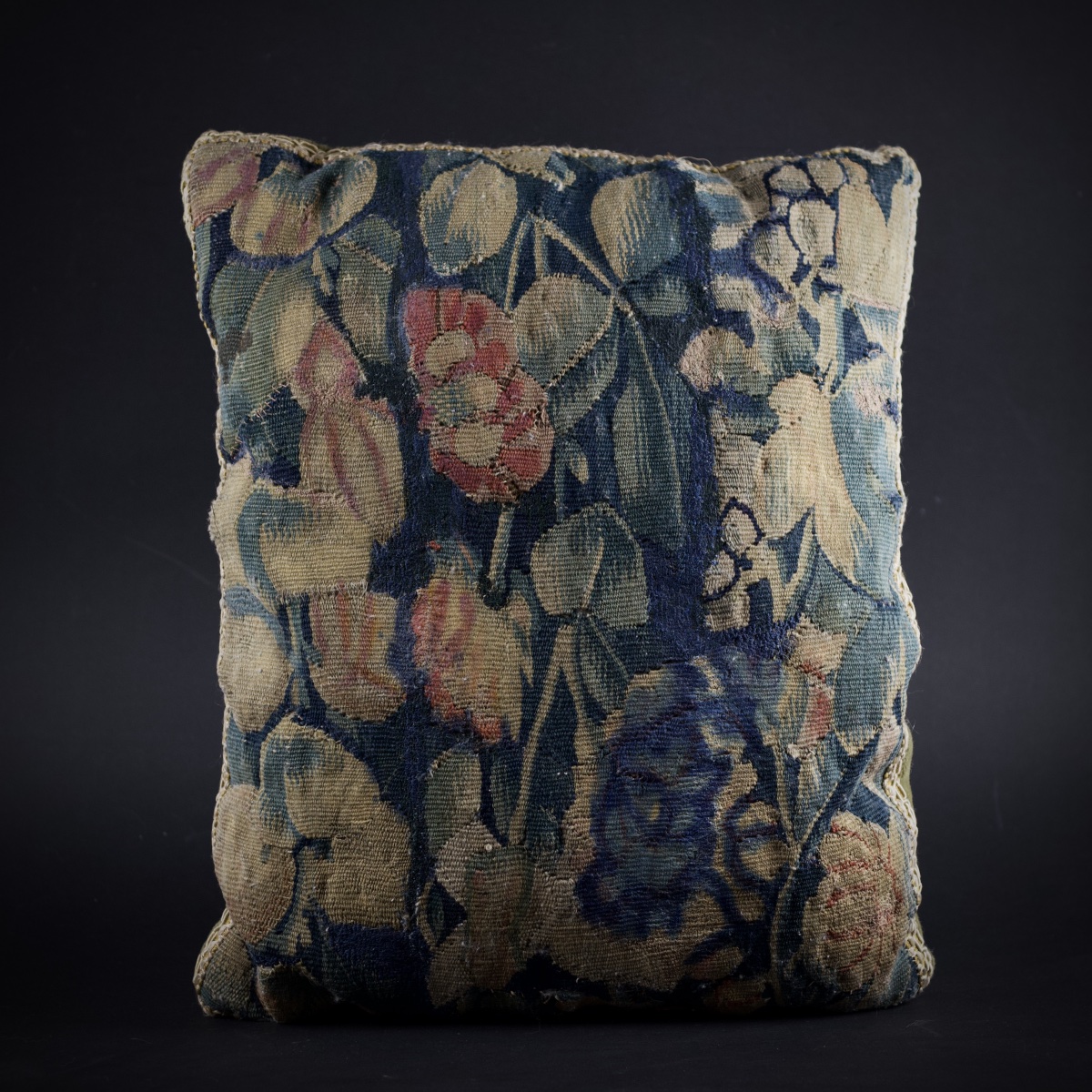 Large Decorative Cushion, 18th-century Aubusson Tapestry-photo-3