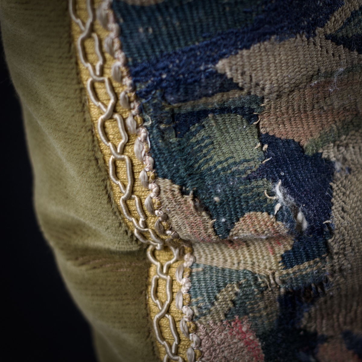 Large Decorative Cushion, 18th-century Aubusson Tapestry-photo-5
