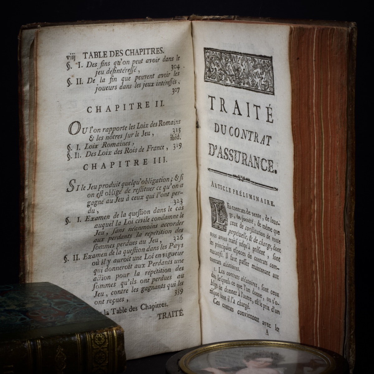 Pothier, *treatise On Contingent Contracts*, 1775, Reused Binding, 15th-century Antiphonary Page.-photo-6