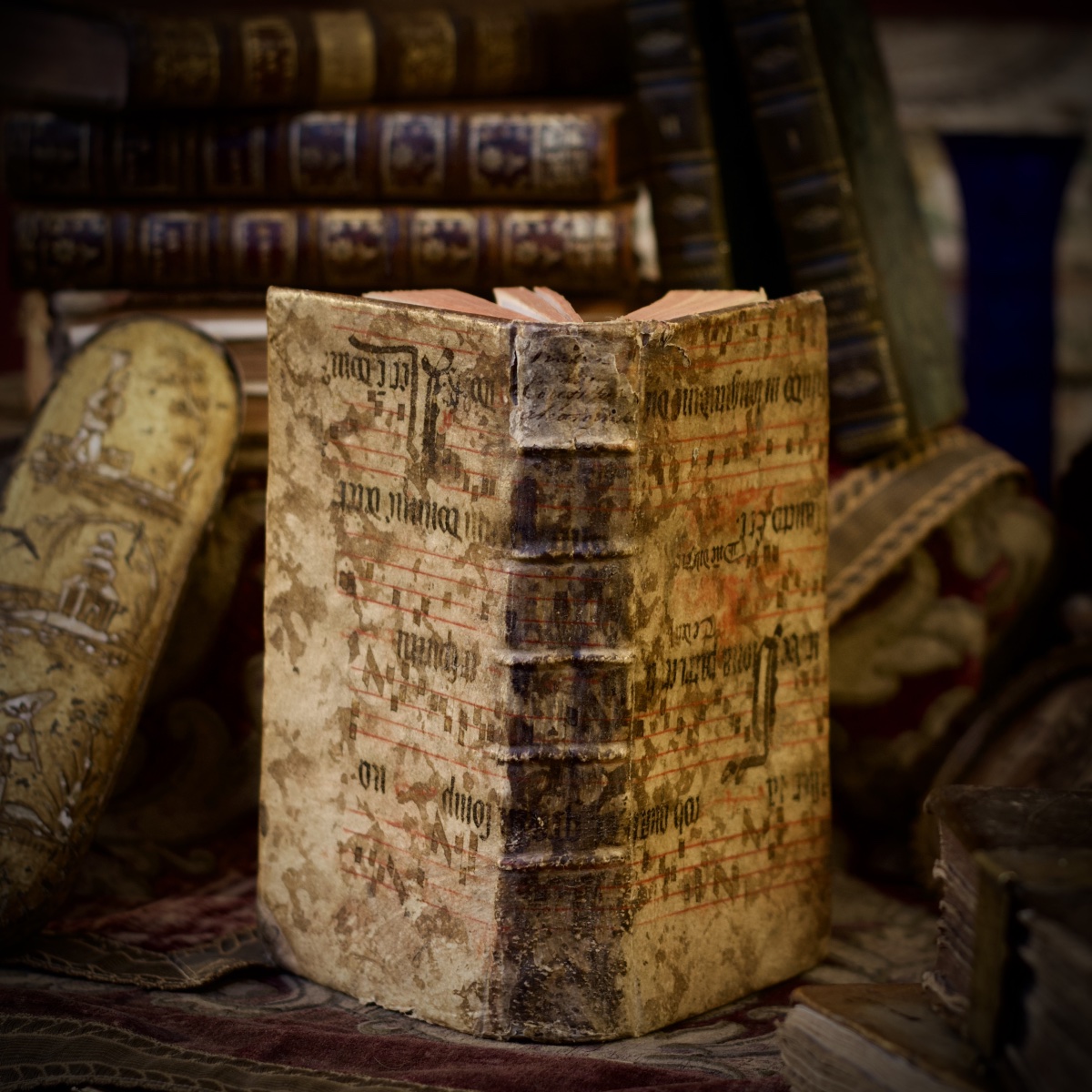 Pothier, *treatise On Contingent Contracts*, 1775, Reused Binding, 15th-century Antiphonary Page.