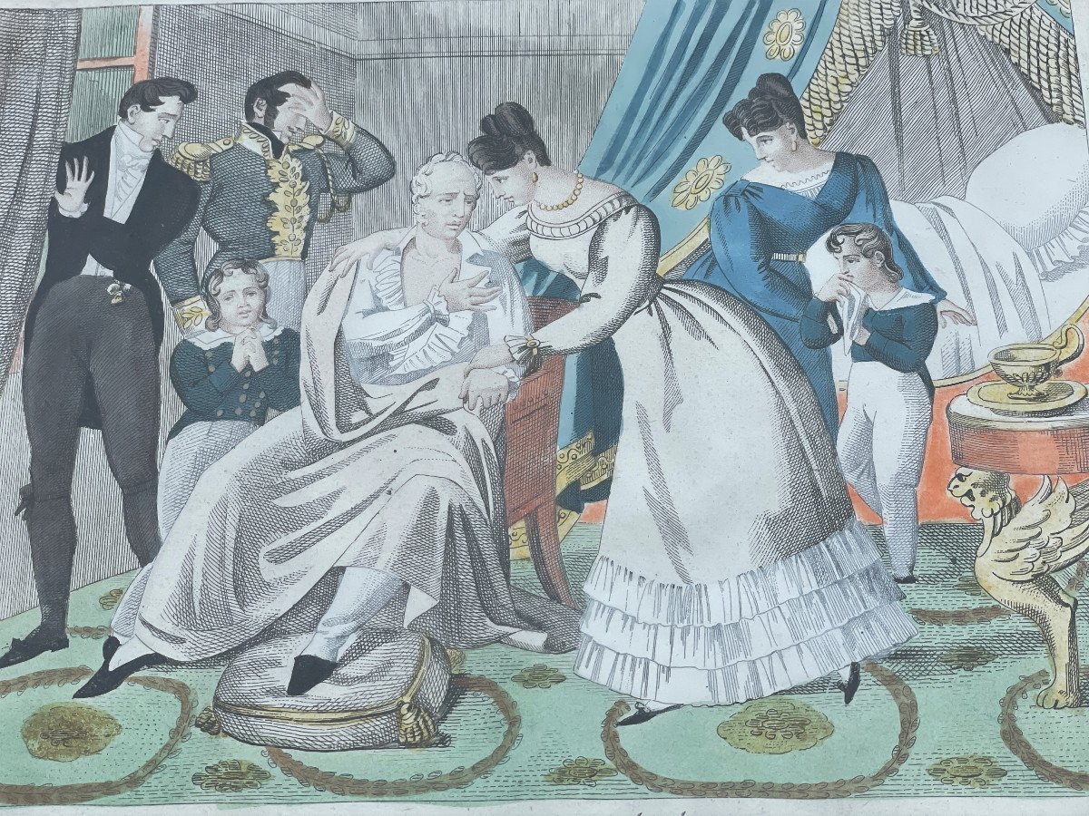 Général FOY (Ham 1775 – Paris 1825) gravure polychrome XIX ème-photo-2