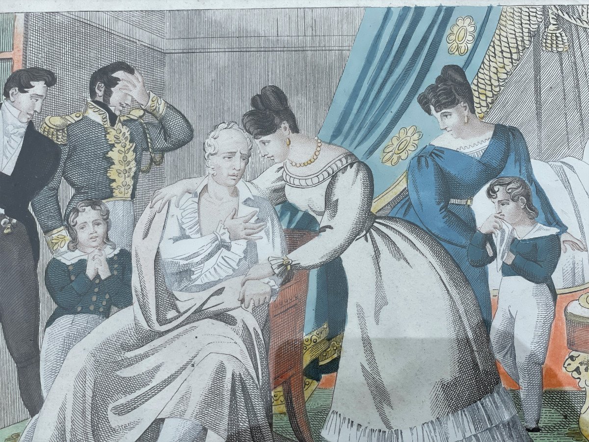 Général FOY (Ham 1775 – Paris 1825) gravure polychrome XIX ème-photo-2