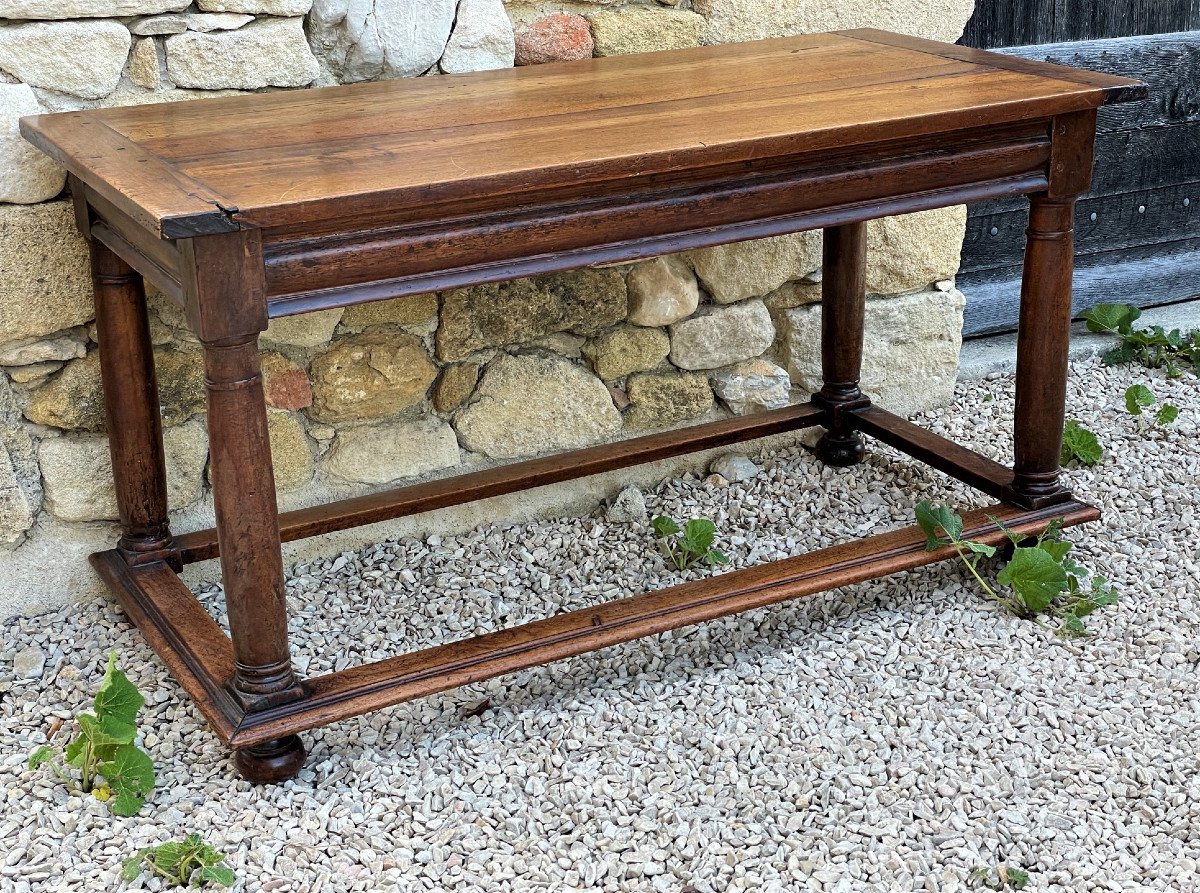 Haute-époque Walnut Renaissance XVI / XVIIth Century Table-photo-2