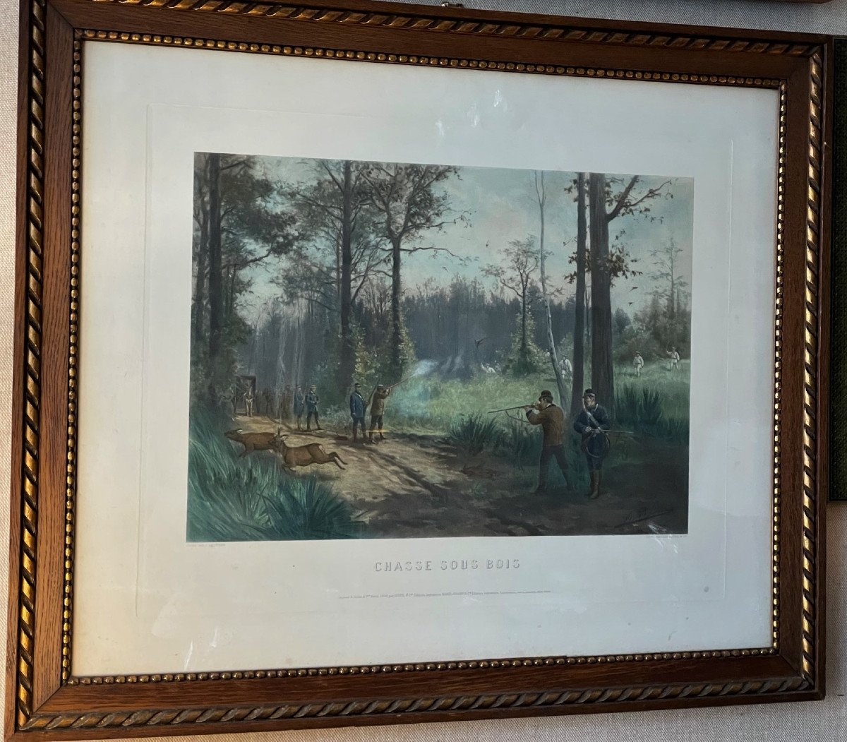 Hunting Scenes Pair Of Large Engravings Olivier De Penne-photo-2