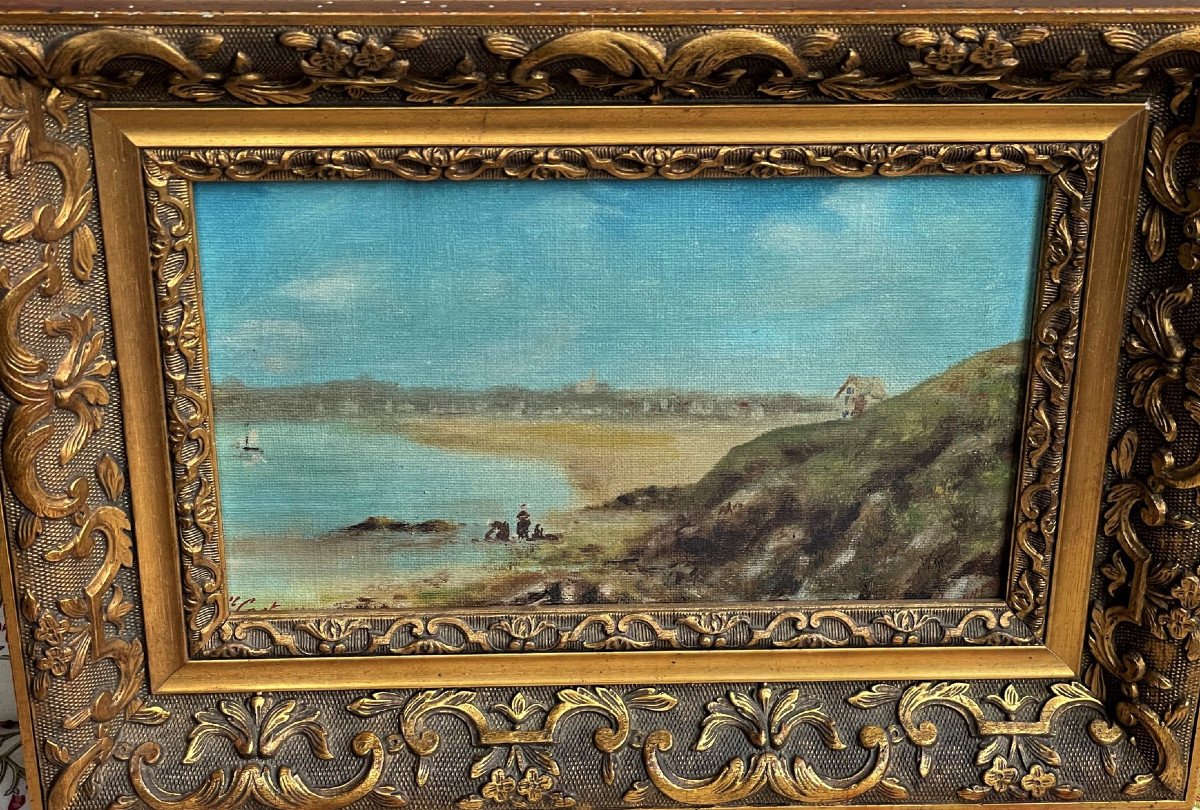 Beach At St Cast Le Guildo Emerald Coast Painting From 1909-photo-1
