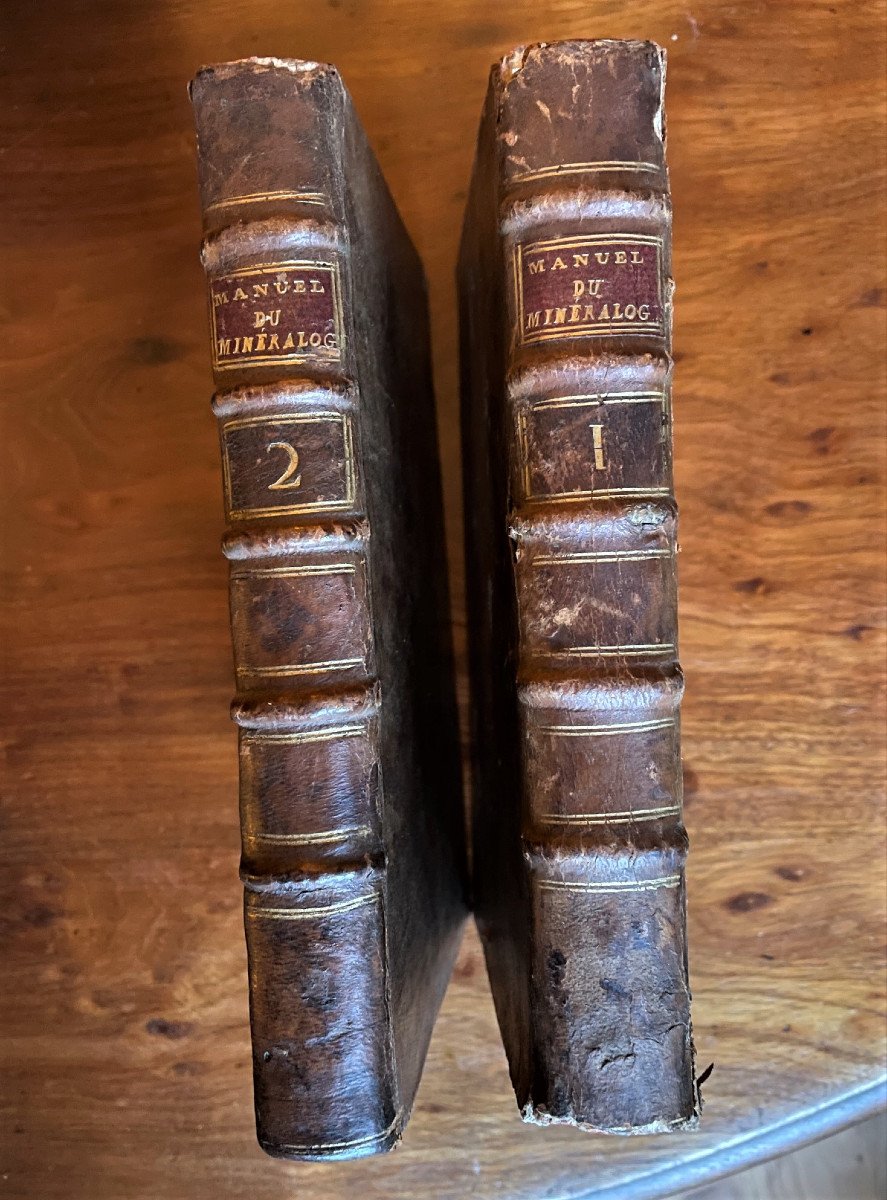 Manuel du minéralogiste par Bergman 1792 deux volumes chez Cuchet