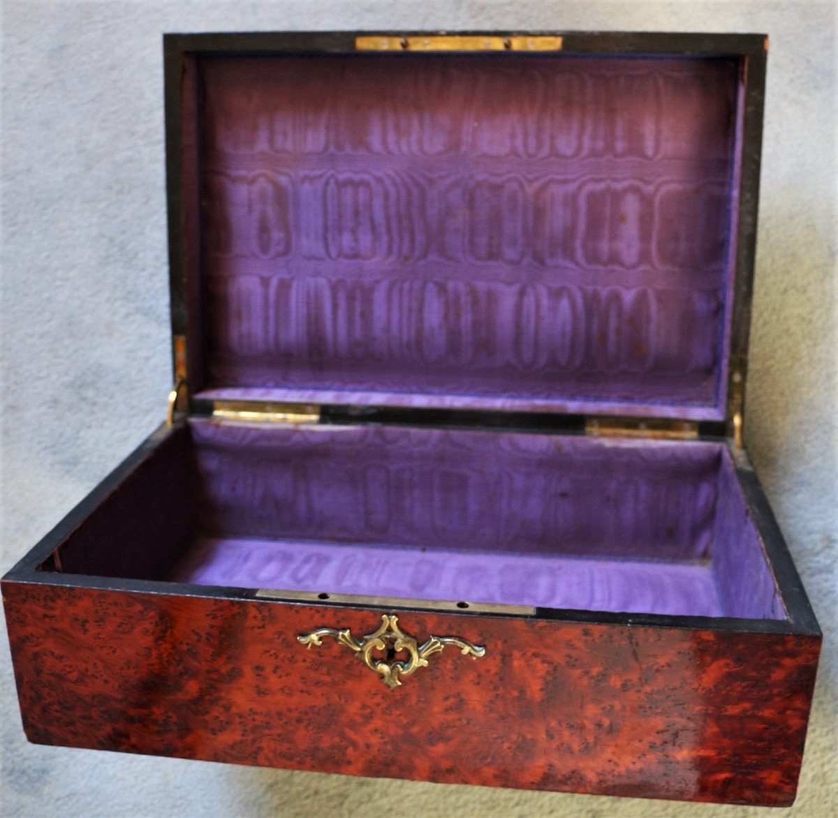 Grande boite ou coffret à décor de chérubins époque Napoléon III XIXème-photo-4