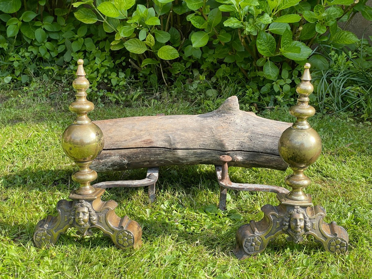 Important Pair Of Marmousets Andirons From The Louis XIV Period-photo-1