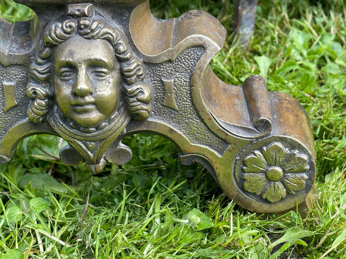 Important Pair Of Marmousets Andirons From The Louis XIV Period-photo-5