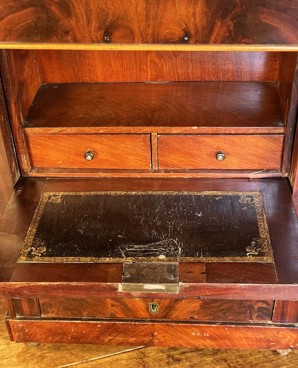 Small Mahogany Doll Secretary From The 19th Century Restoration Period-photo-3
