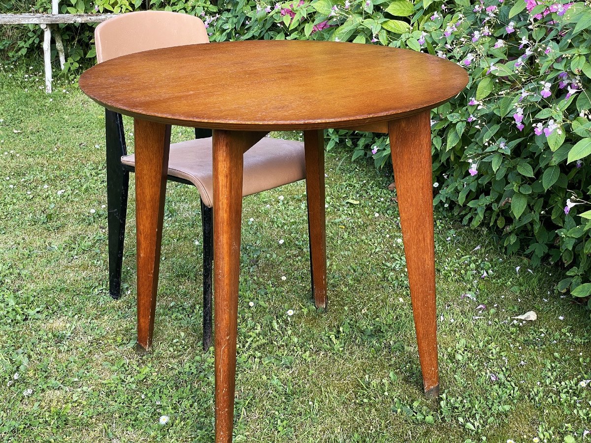 Round Table, Base Reminiscent Of Those In The “airplane Wing” Of Jean Prouvé
